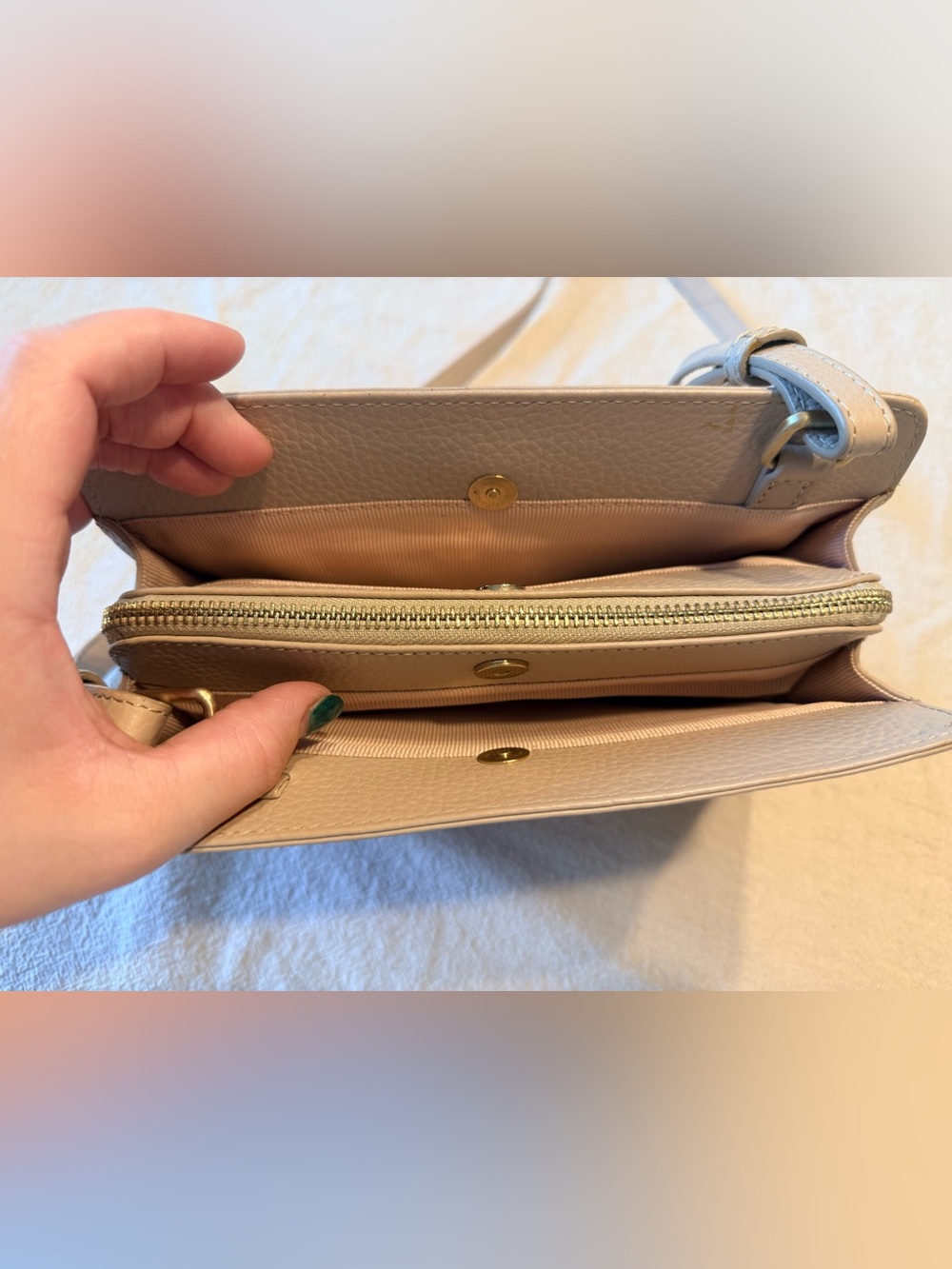 RADLEY LONDON Taupe Leather Crossbody Bag - Picture 6 of 8